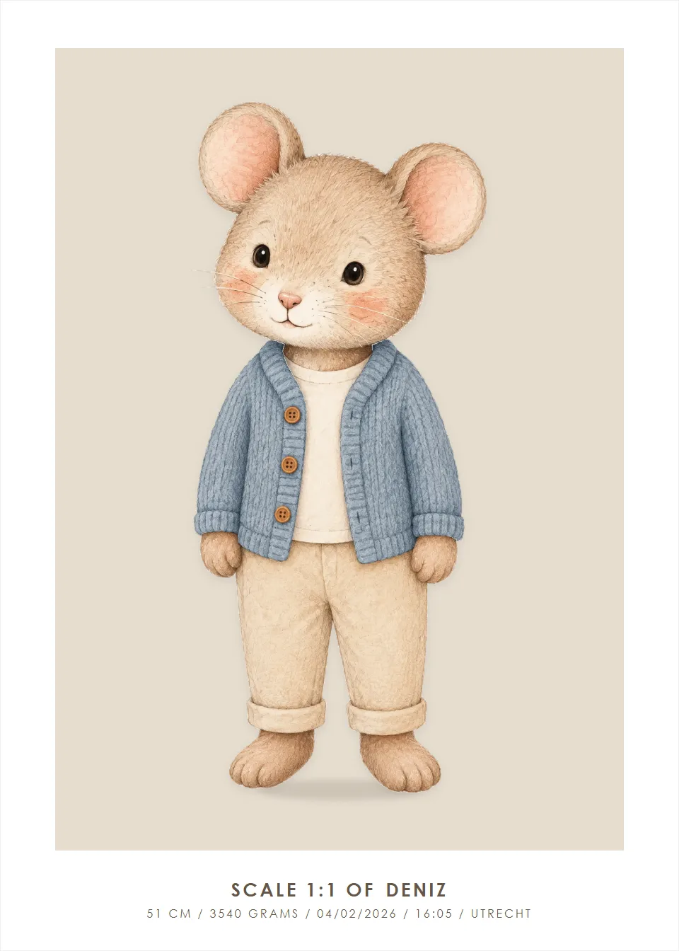 Animal posters · Mouse · Linen
