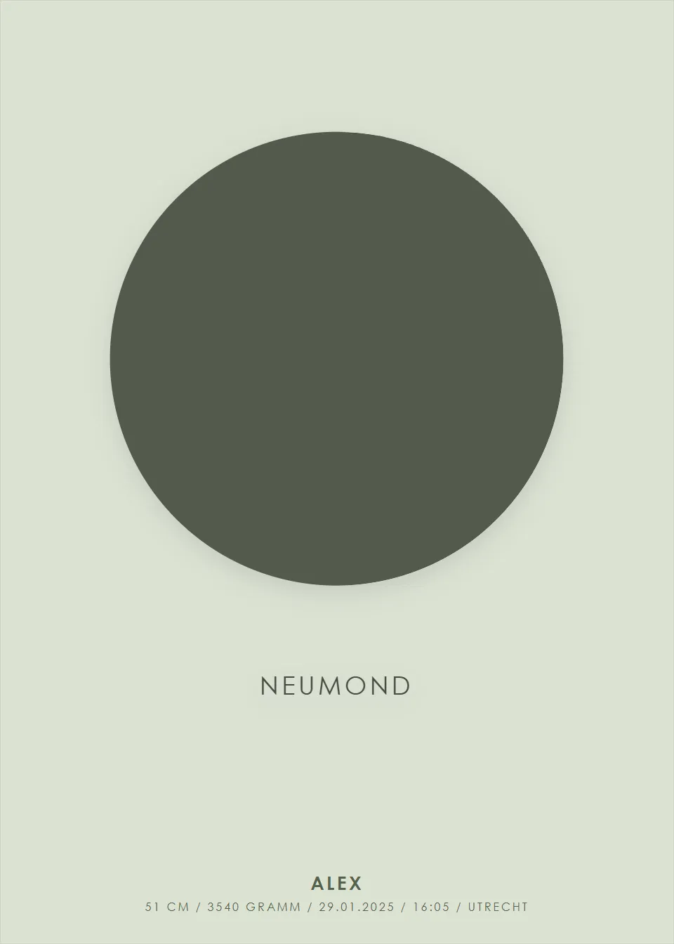 Geburtsmond · Minimalistischer Mond · Salbei