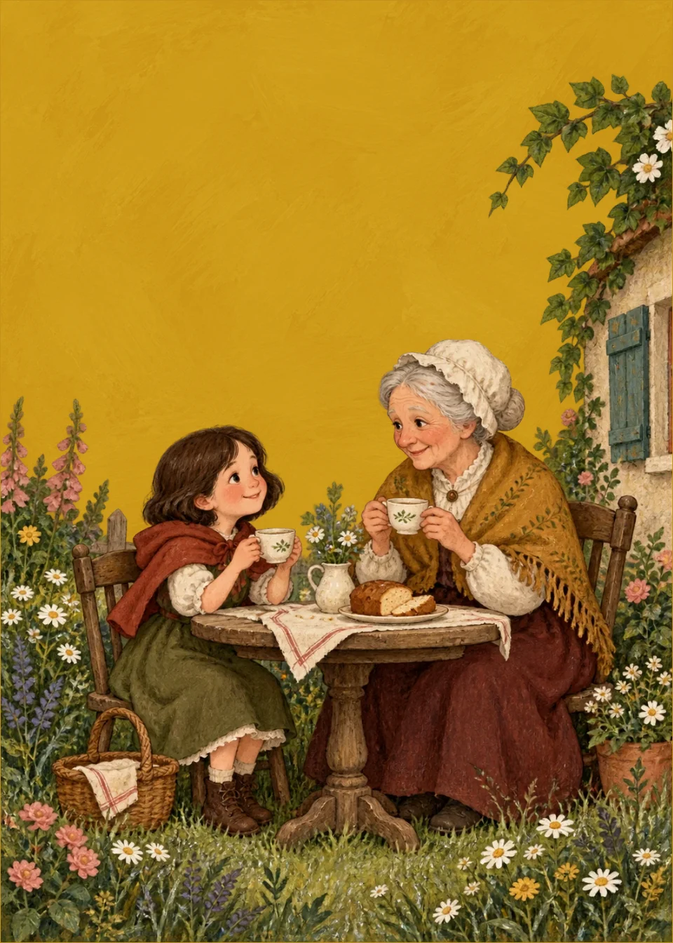 Rotkäppchen · Tee im Garten