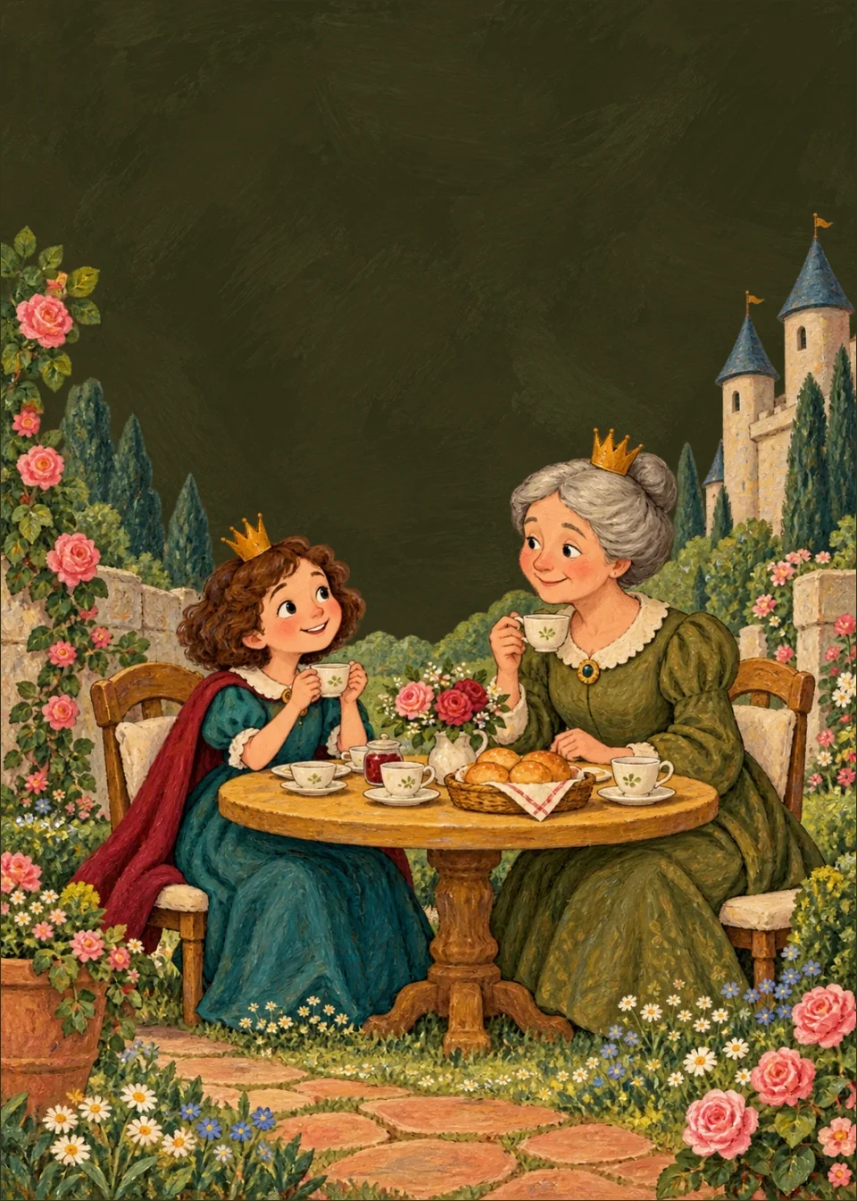 The princess and the pea · Breakfast in the castle garden