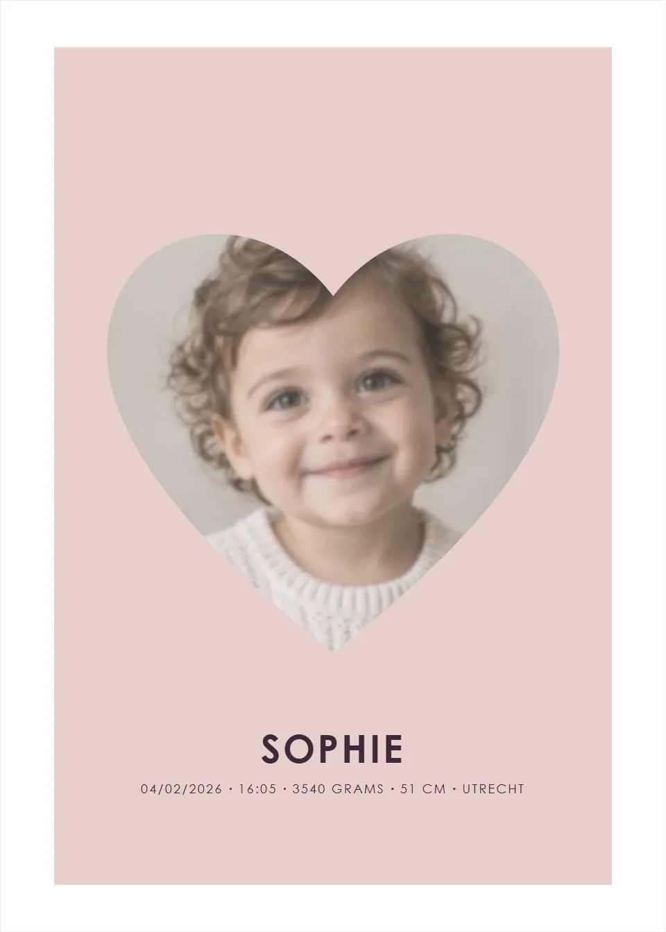Photo posters · Little portrait · Pastel heart