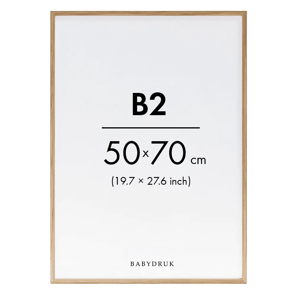 Birth poster frame oak b2 Birth poster frame oak b2