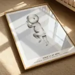 Birth poster geboorteposter baby blue floor