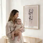 Birth poster geboorteposter mother baby post